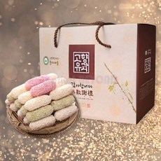전통 유과 선물 세트 국산 찹쌀 백년초 쑥 명절 단체 대량 답례 판촉, 1개, 단품