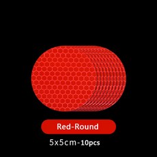 자동차 도어 경고 스티커 야간 반사 테이프 장식 차체 스트립 액세서리, red 10pcs 5cm, 18 red 10pcs 5cm