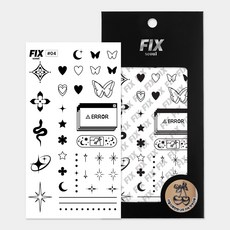 픽스서울 2주지속 타투 스티커 레터링 반영구 문신 헤나, 1개, 04