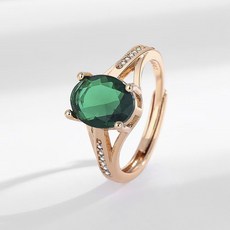 상류 지역 로맨틱 로즈 골드 석류 레드 여성 반지