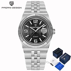 얼음 파가니 디자인 2025 40.5mm 고급 기계식 남성용 시계 선물 상자 무브먼트 사파이어 크리스탈 방수