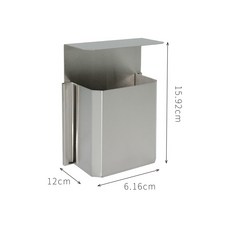 不鏽鋼立式煙灰缸 TH-36S 室內外垃圾桶 煙灰桶, 1個, TH-01S 壁掛式不銹鋼煙灰缸