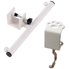 투데이리빙 2종 세트 무타공 다용도 책상 가방 걸이 휴대용 책가방 보관 수납 정리대 학원 사무실 카페 양쪽형 정리 후크 거치대, 2개, R98548W(화이트