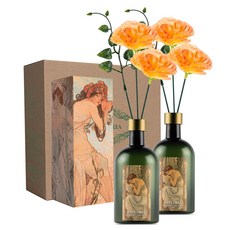 라플로리아 꽃 디퓨저, 2개, 500ml, S6.다시한번힘내요향/B1.카네이션-L12/오렌지