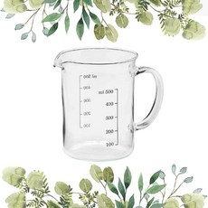 내열유리 계량컵 500ml 이케아 유리 계량컵 비커, 1개