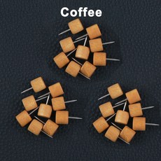 재봉 미싱 50/100Pcs 상자와 나무 푸시 핀 엄지 압정 장식 코르크 보드에 대 한 표준 철강 포인트지도 홈 오피스 공예, [00] 100Pcs, [00] Coffee cylindrical