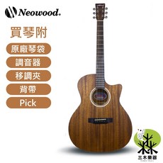 Neowood Swiftly GA2C 民謠吉他 40/41吋 GA/切角 桃花心木, 1個