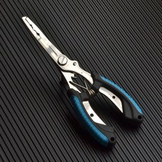 台灣本土貨 路亞鉗 翹嘴釣魚鉗子多功能路亞鉗便攜控魚鉗取魚摘鉤垂釣工具PE魚線剪子, 藍色/鋼本, 1個