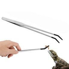 파충류 피딩 롱핀셋 곡선형 다용도 집게 핀셋