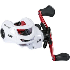 Sougayilang-9 + 1BB 품질 베이트 캐스팅 릴 8.0:1 기어비 알루미늄 스풀 마그네틱 브레이크 낚시 릴 8KG 최대 드래그, Colorful And Handle, Left Hand