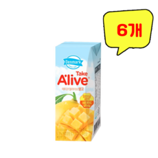 덴마크 테이크 얼라이브 망고, 200ml, 6개