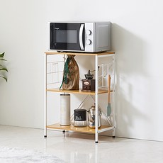 에코베스트 ST 정수기다이 전자렌지대 3단렌지대 4단렌지대 5단렌지대 밥솥렌지대 철재렌지대 밥솥다이 수납장렌지대 밥솥정리대 주방정리함 에어프라이다이 진열장, 3단, 화이트메이플