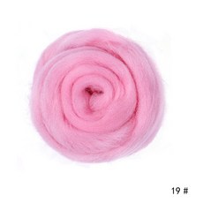MIUSIE 100g/50g 바늘 Felting 라이트 핑크 육체 Felting 양모 로빙 섬유 손 회전 DIY 공예 Felting 양모 섬유 재료, 19, 50 그램, 1개