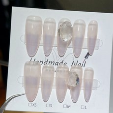 琉璃映彩純手工美甲穿戴甲 指甲貼片 HNP145，快速穿戴，閃耀動人，安全無毒, 1個, HNP145-M碼(實品拍攝)