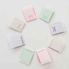 [청라핸즈] 5개 끼움라벨 리본 핸드메이드 4종 Z2066, (핑크)