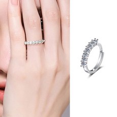 seven 로얄큐빅 링 오픈조절가능 반지 우정 커플링 알레르기 없는 S925 패션 주얼리 개별박스포장