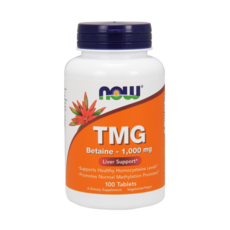 NOW Foods TMG甜菜鹼錠 1000mg, 100錠, 1罐