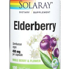 솔라레이 엘더베리 450mg 100정 삼부커스 삼부쿠스 니그라 앨더베리 폴리페놀 효능, 1개