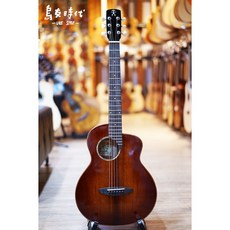 Anuenue 2022新款鳥吉他 M88 IT 旅行吉他，面單板夏威夷相思木台灣相思木漸層茶色塗裝, 1個, M88IT(原聲款)