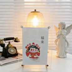亞克力相框 雙面透明可擺臺掛牆 展示照片明信片A4海報, 1個, 直角橫豎可放,5R放12.7X17.7cm