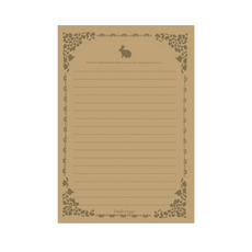 復古風米白信紙古典花紋邊框書寫流暢信件卡片裝飾皆宜, 信紙｜牛皮橫線 (10入), 1包