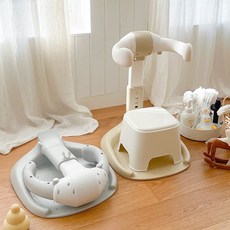 베베코지 접이식 아기 샤워 목욕 핸들 허그 살끼임 방지, 1개, 베이지