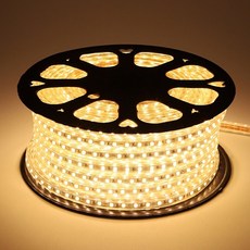 케이시조명 LED AC 220V LED 논네온 플렉시블 방수 스트립 인테리어 줄 간접등 조명 5M (전원+부속+마감캡 포함), 1개, 주백색