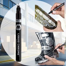 캘리그라피 마카펜 3mm 실버 캘리그라피펜 크롬마카 드로잉펜 미술재료 실버펜 디자인펜