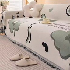 고양이 발톱 방지 소파 커버, 180x200 (1인용), 영국 꽃 녹색