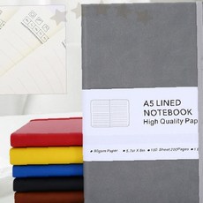 A5 가죽 줄노트 다이어리 필기노트 라인 노트북 일기장 필사 기록장 불렛저널, 1개, 레드