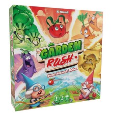 Garden Rush 보드 게임 - 2인용 채소 정원 전투 가족 어린이 및 성인을 위한 타일 배치 전략 만 10세 이상 2명의 플레이어 30분 플레이 시간 제작 Sp