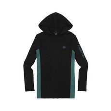 JDX 여성 롱기장 골조직 후드 - X4SPU7352BK