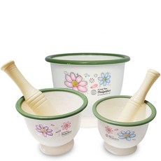 국산 옛날 마늘절구통 안깨지는 플라스틱절구통 방망이 중