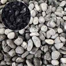 흑자갈 해미석 흑색 1-2cm 소포장 1kg 화분 수족관 정원 인테리어 조약돌 검정 블랙 자갈, 1개