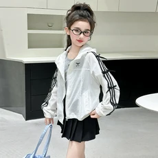 쥬쥬클럽 리본 화이트 후드 집업