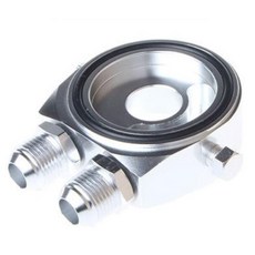 범용 알루미늄 AN10 자동차 오일 필터 쿨러 샌드위치 플레이트 어댑터 레이싱 계량기 수정 부품 온도 센서, 6)Silver