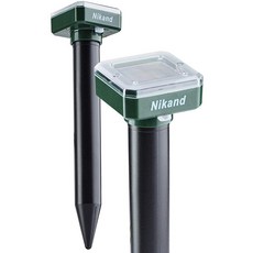 두더지 퇴치 말뚝 2팩 - 고퍼 퇴치 초음파 태양열 구동 - 잔디 정원 및 마당용 소닉 스파이크 두더지 및 들쥐 억제 - 전자 장치 야외 해충 퇴치기 뱀 설치류 체이서