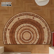 曉曉地毯 半圓地墊 絲圈入戶 防水耐髒除塵, 棕圈漫想-MJ,40*60cm 特密絲圈, 棕圈漫想-MJ