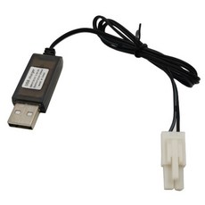 올칩 4.8V EL2P USB충전기 리튬 배터리용 RC카 드론 보트 장난감 호환 케이블, 1개, (EL2P) 4.8V USB충전기