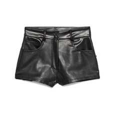 노르마카말리 인조 가죽 미니 쇼츠