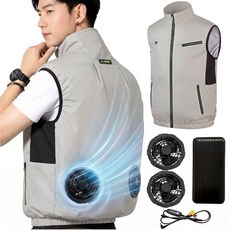 [26년 신상] 20000mAh 대용량 초경량 선풍기조끼 3단풍량 냉풍 쿨링조끼 골프 등산 낚시 작업용 필수템