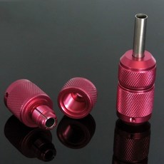 紋身手柄 刺青機握柄 紋身自鎖手柄, 1個, 鋁合金紅色25mm