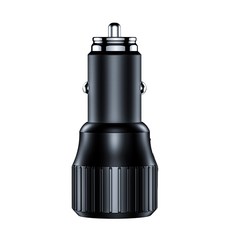 초텍 63W USB A+C 2포트 차량용 고속 충전기 시거잭, 블랙, TC0010