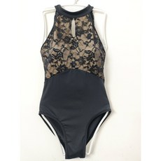 홀터넥 레오타드 발레 연습복 무용복 의상 취미 연습 댄스복 시스루 공연복