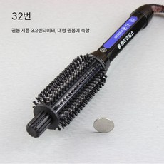 브러쉬 아이롱스트레이트 컬링 헤어케어 펌 매직기 고데기 곱슬 빗 에러랩, D. 32mm, D. 32mm