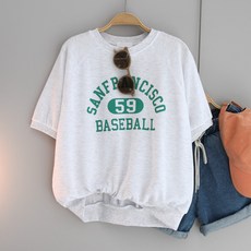 달콩 여성 반팔티 베이스레터링크롭반팔맨투맨
