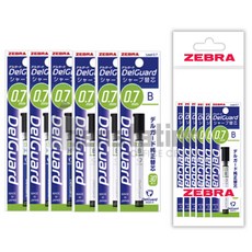 제브라 델가드 샤프심 0.7mm(30본입) 세트, 샤프심 0.7mm (HB 3개+B 3개) 세트