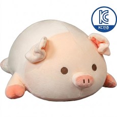 KC인증 옥그라미 안고자는 돼지인형 애착 쿠션, 80cm, 눈뜬돼지, 혼합색상, 1개