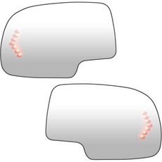 좌측 운전석 및 조수석 우측 사이드 미러 교체 유리 2003-2006 쉐보레 실버라도 서버번 타호 GMC 시에라 유콘 열선 신호등 포함 128-04034L 56318 88944, 좌측 운전석 및 조수석 우측 사이드 미러 교체 유리 2