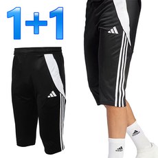 [1+1] 아디다스 7부 여름 반바지 TIRO24 블랙 남여공용 운동복 츄리닝 바지 팬츠 + SHP 마스크